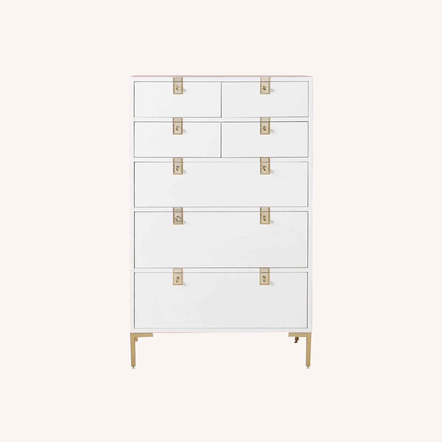 Anthropologie Ingram 7-Drawer Dresser White Wood - image-0