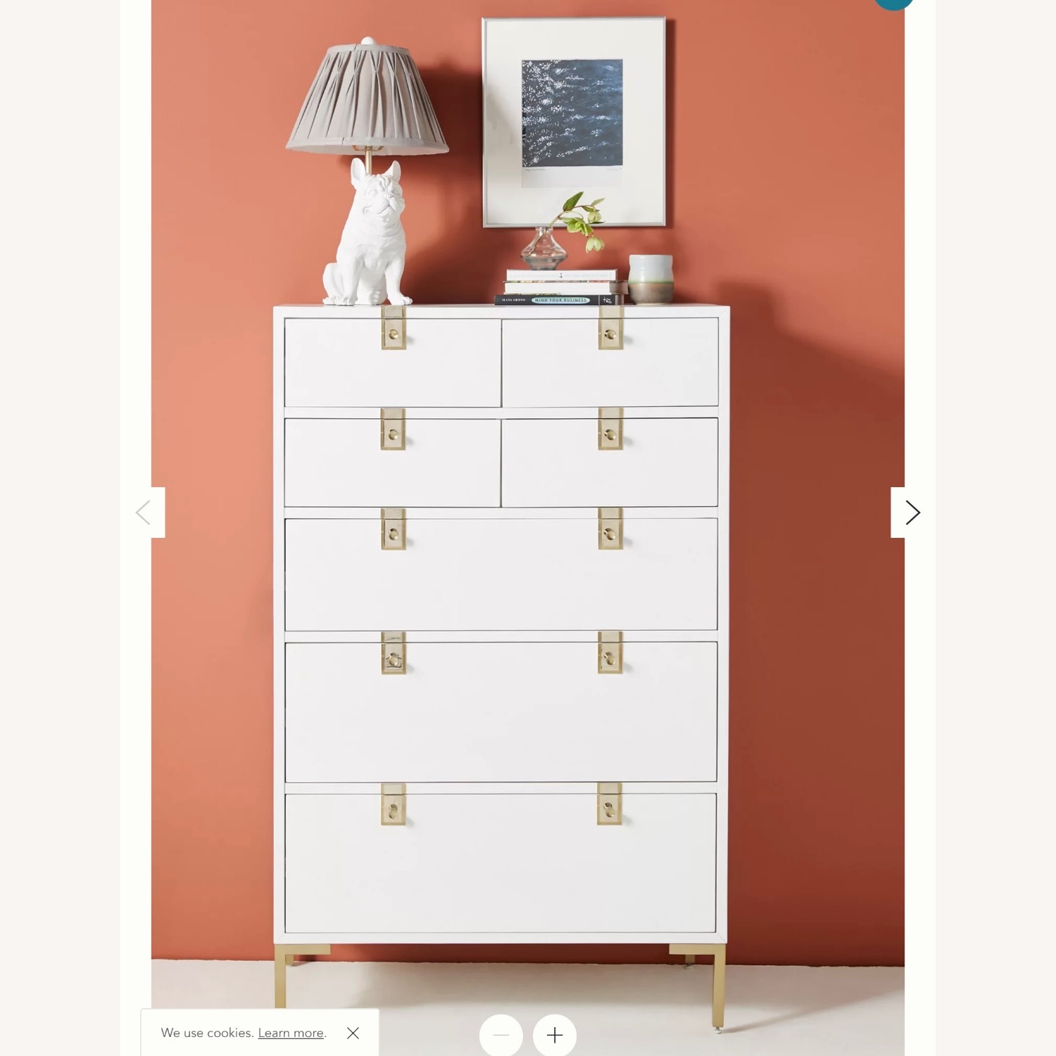 Anthropologie Ingram 7-Drawer Dresser White Wood - image-1