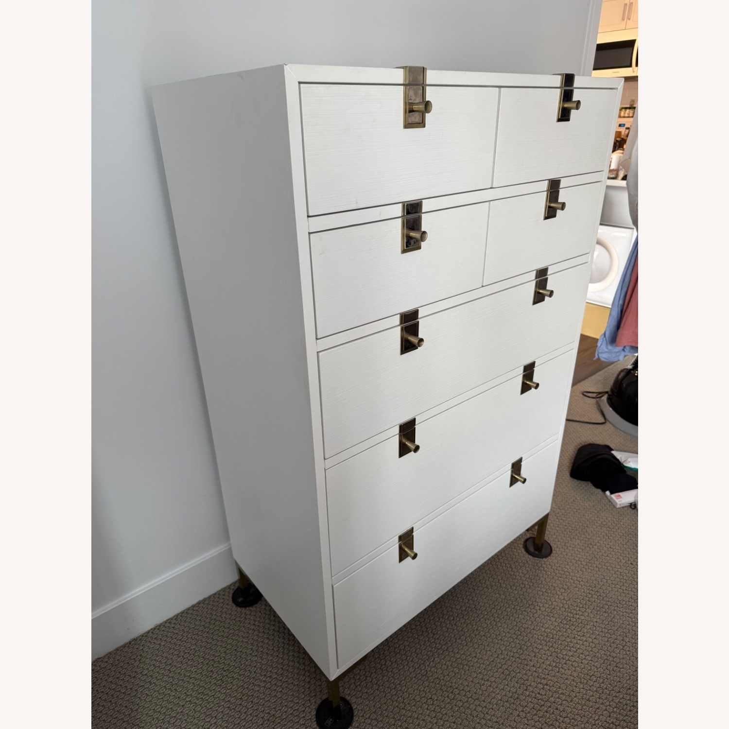 Anthropologie Ingram 7-Drawer Dresser White Wood - image-3