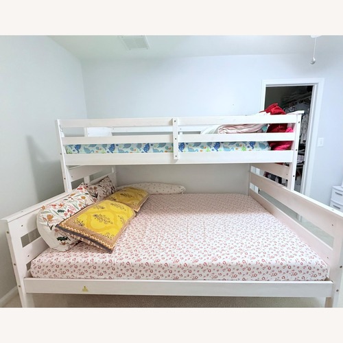 Used Wayfair Jarrold Wood Twin XL Over Queen Bunk Bed for sale on AptDeco