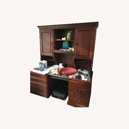 Used Lexington Bob Timberlake Double Pedestal Computer Desk/Hutch for sale on AptDeco