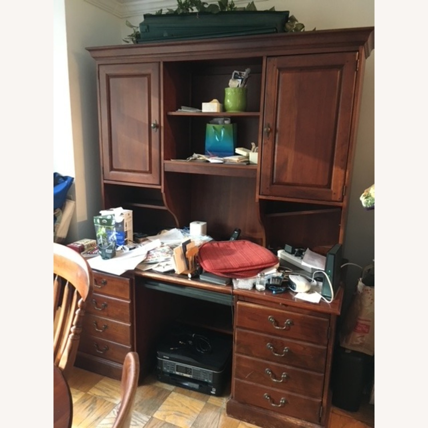 Lexington Bob Timberlake Double Pedestal Computer Desk/Hutch - image-1