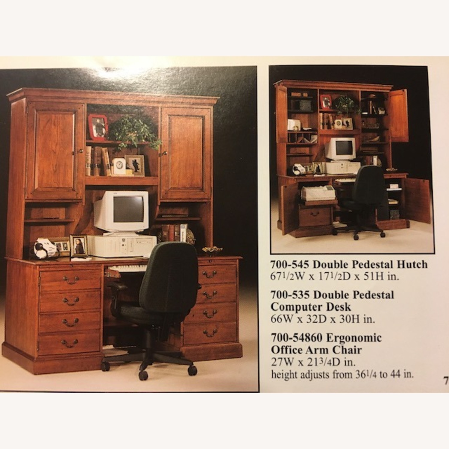 Lexington Bob Timberlake Double Pedestal Computer Desk/Hutch - image-2