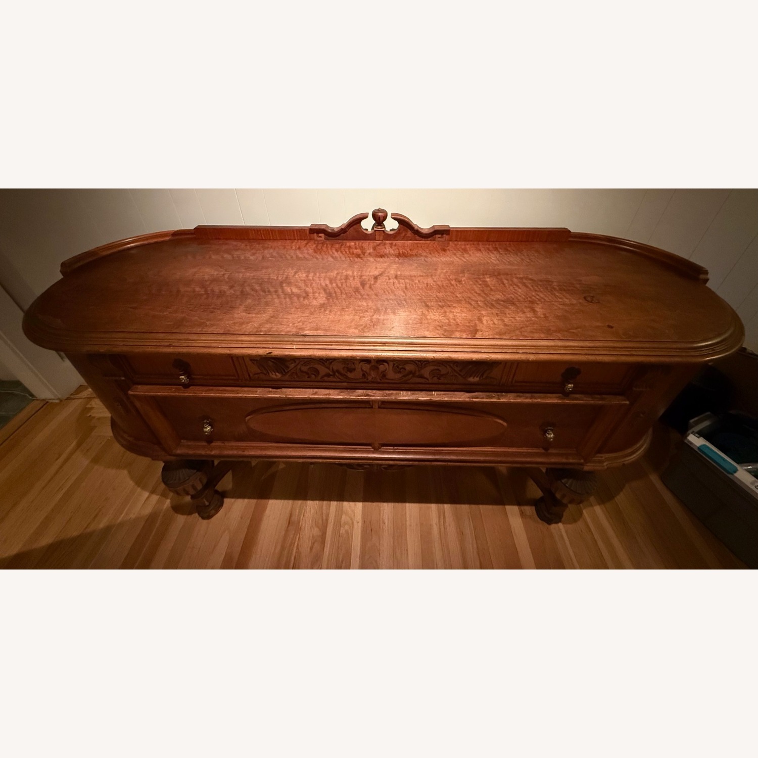 Antique Tudor Revival Sideboard - image-2