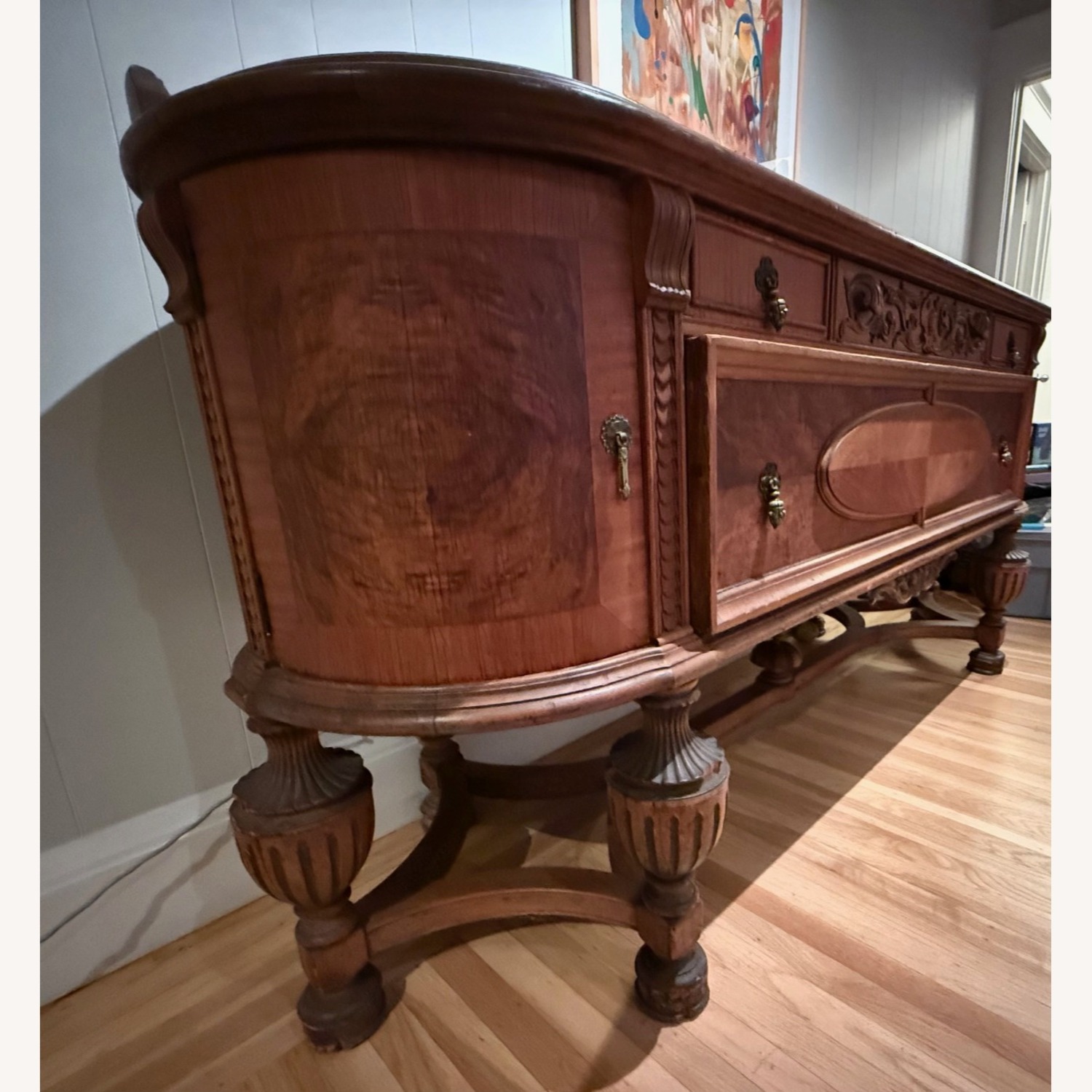 Antique Tudor Revival Sideboard - image-3
