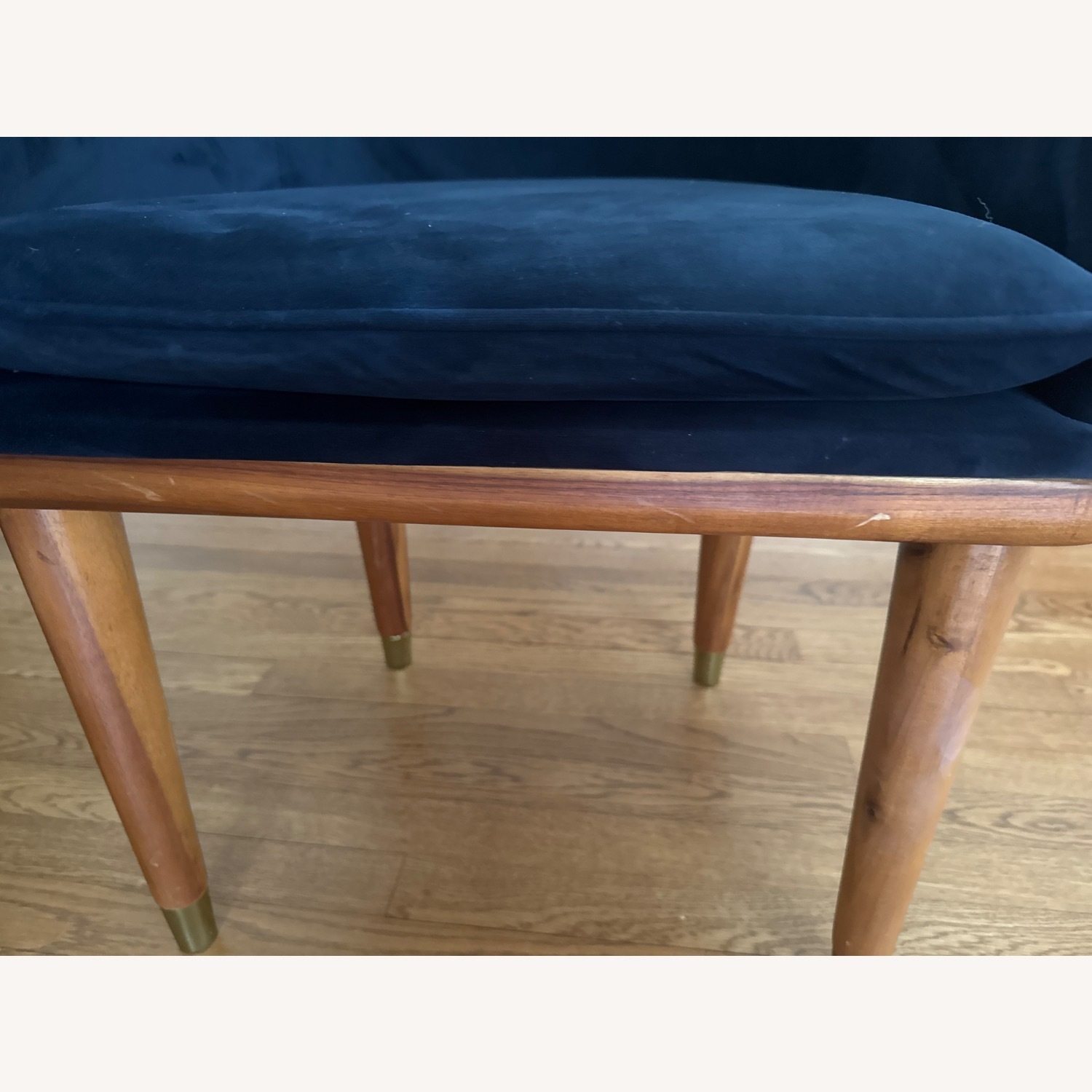 CB2 Blue Velvet Dining Chairs - image-4