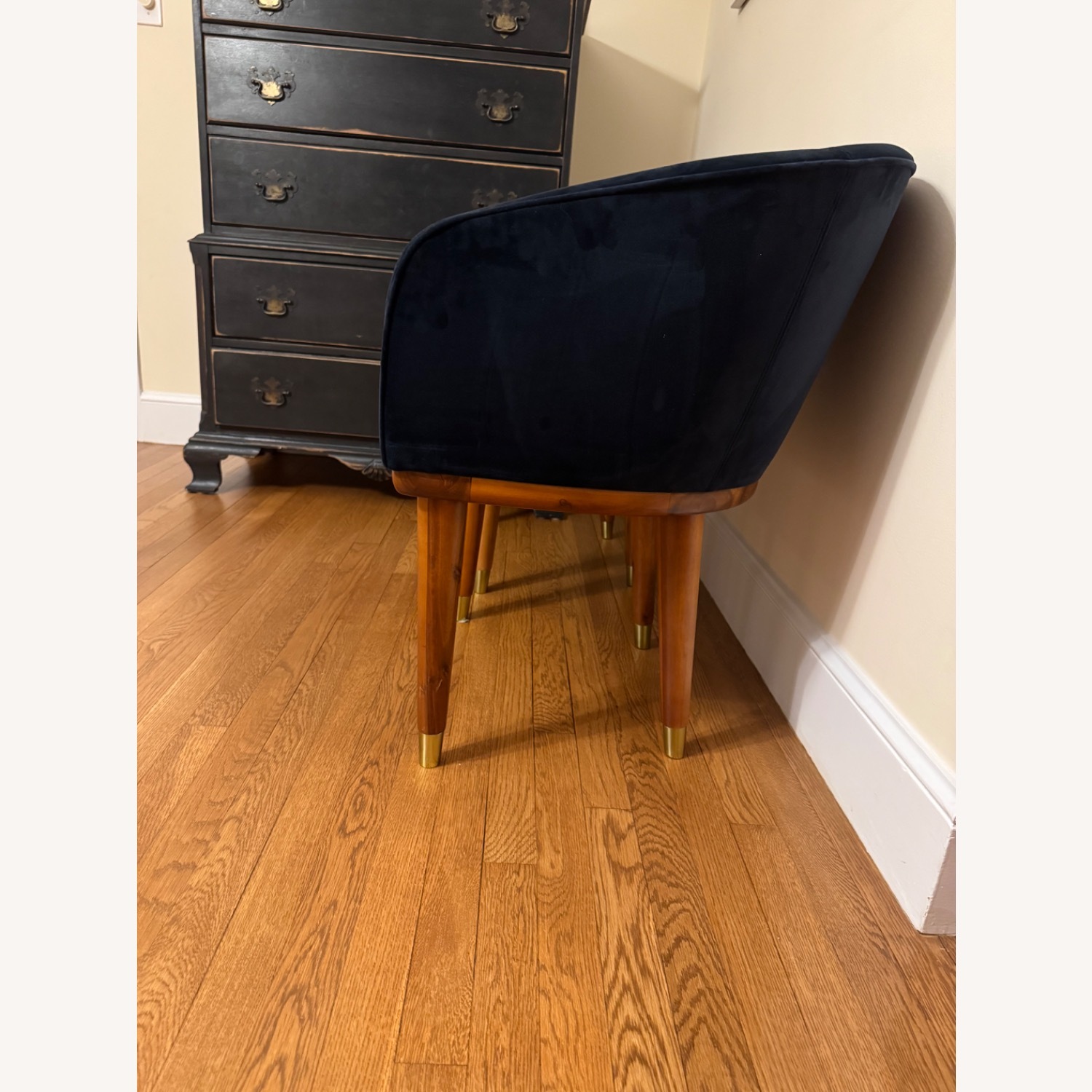 CB2 Blue Velvet Dining Chairs - image-2