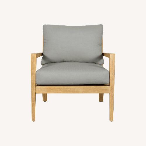 Used Acacia Wood Outdoor Chairs with Cushions for sale on AptDeco