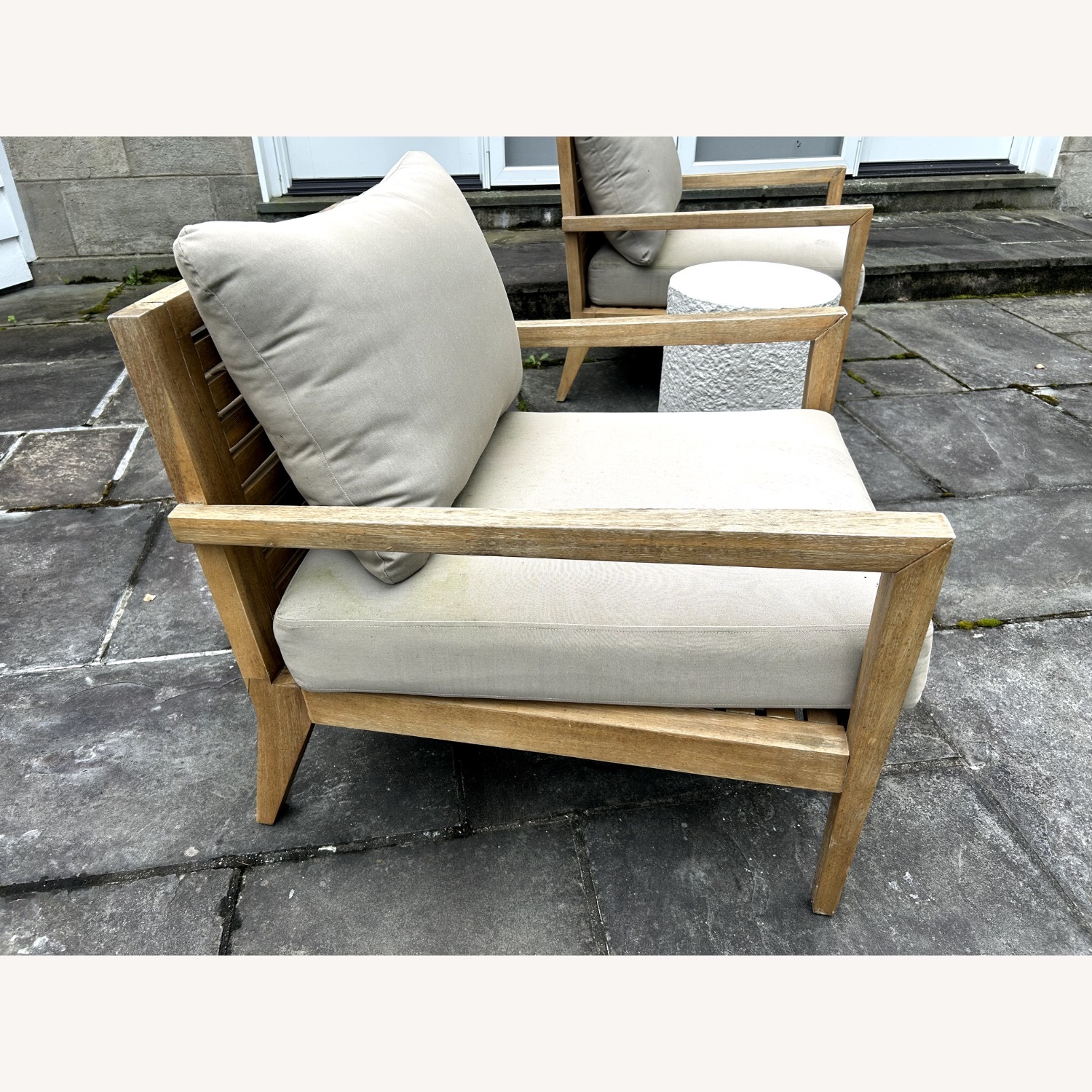 Acacia Wood Outdoor Chairs with Cushions - image-2