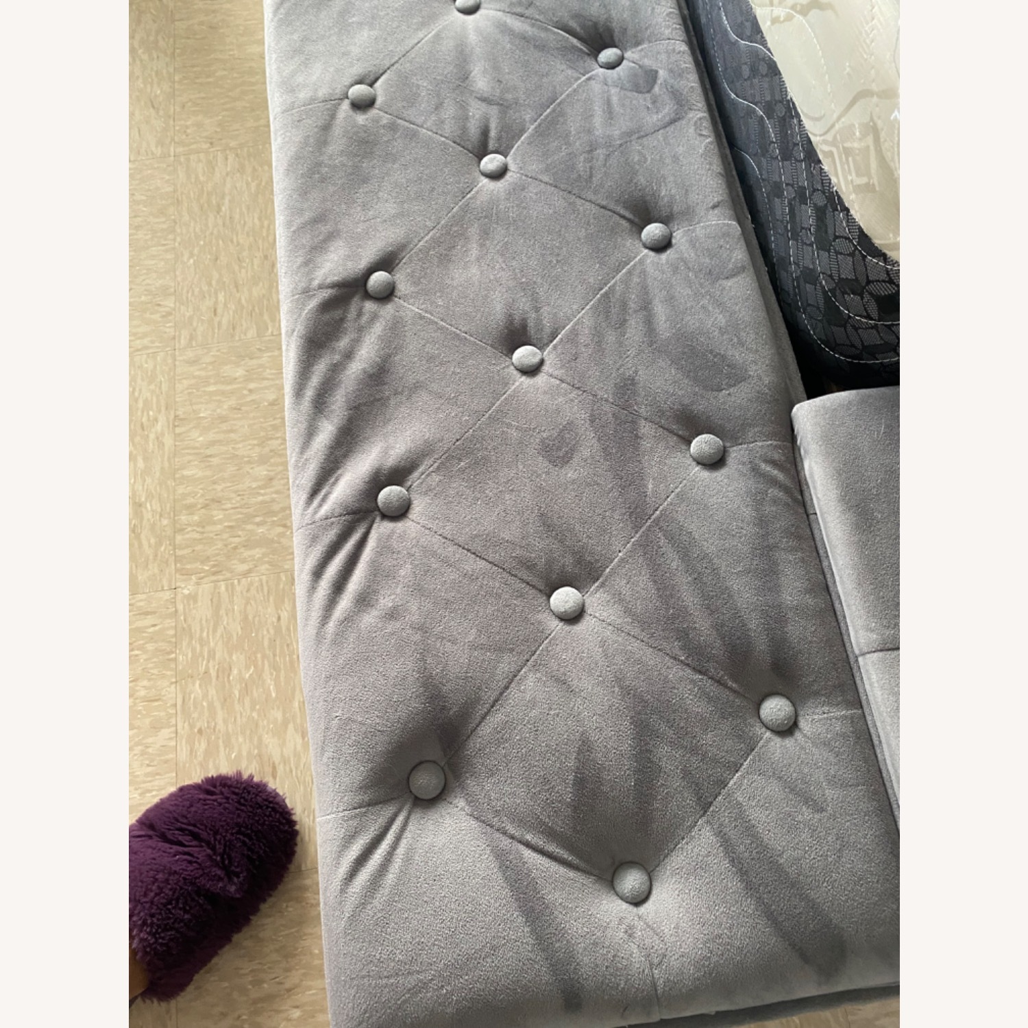 Queen Size Velvet Storage Bed Frame - image-3