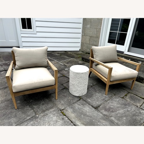 Used Hamish Textured Outdoor Concrete Table for sale on AptDeco