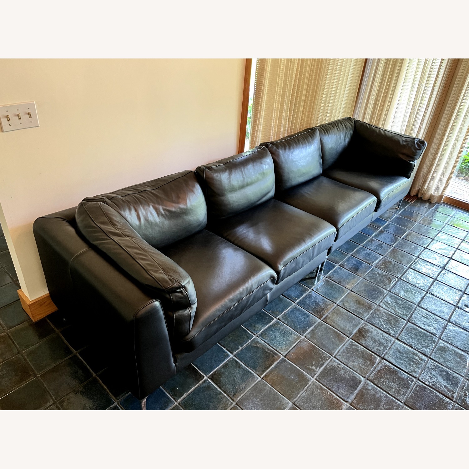 Design Within Reach Albert Black Leather Sectional - image-4