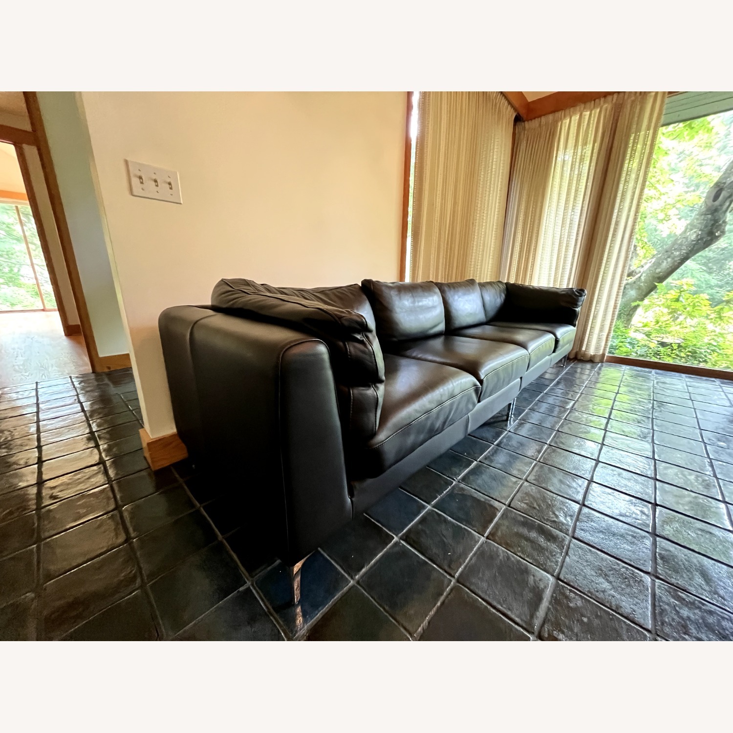 Design Within Reach Albert Black Leather Sectional - image-3