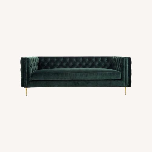 Used 007 Inside Out Tufted Velvet Sofa  for sale on AptDeco