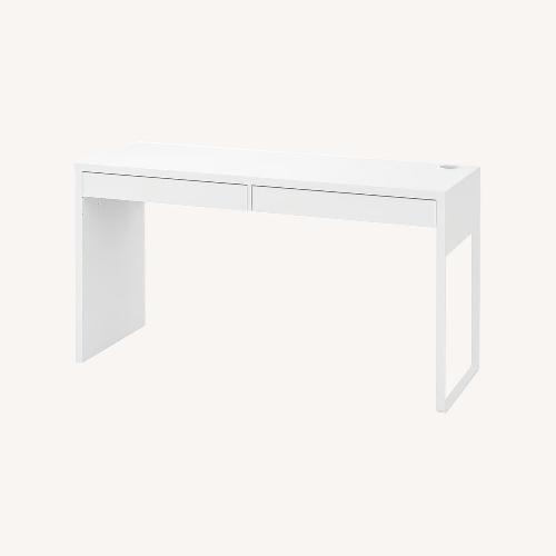 Used IKEA MICKE Wooden White Desk for sale on AptDeco