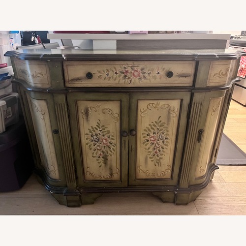 Used Green Cottage Core Credenza for sale on AptDeco