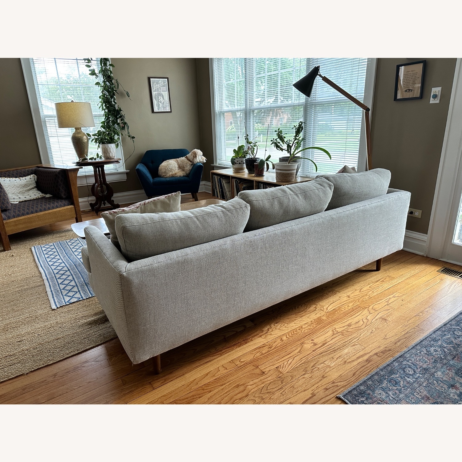 West Elm Dove Grey Sofa - image-2