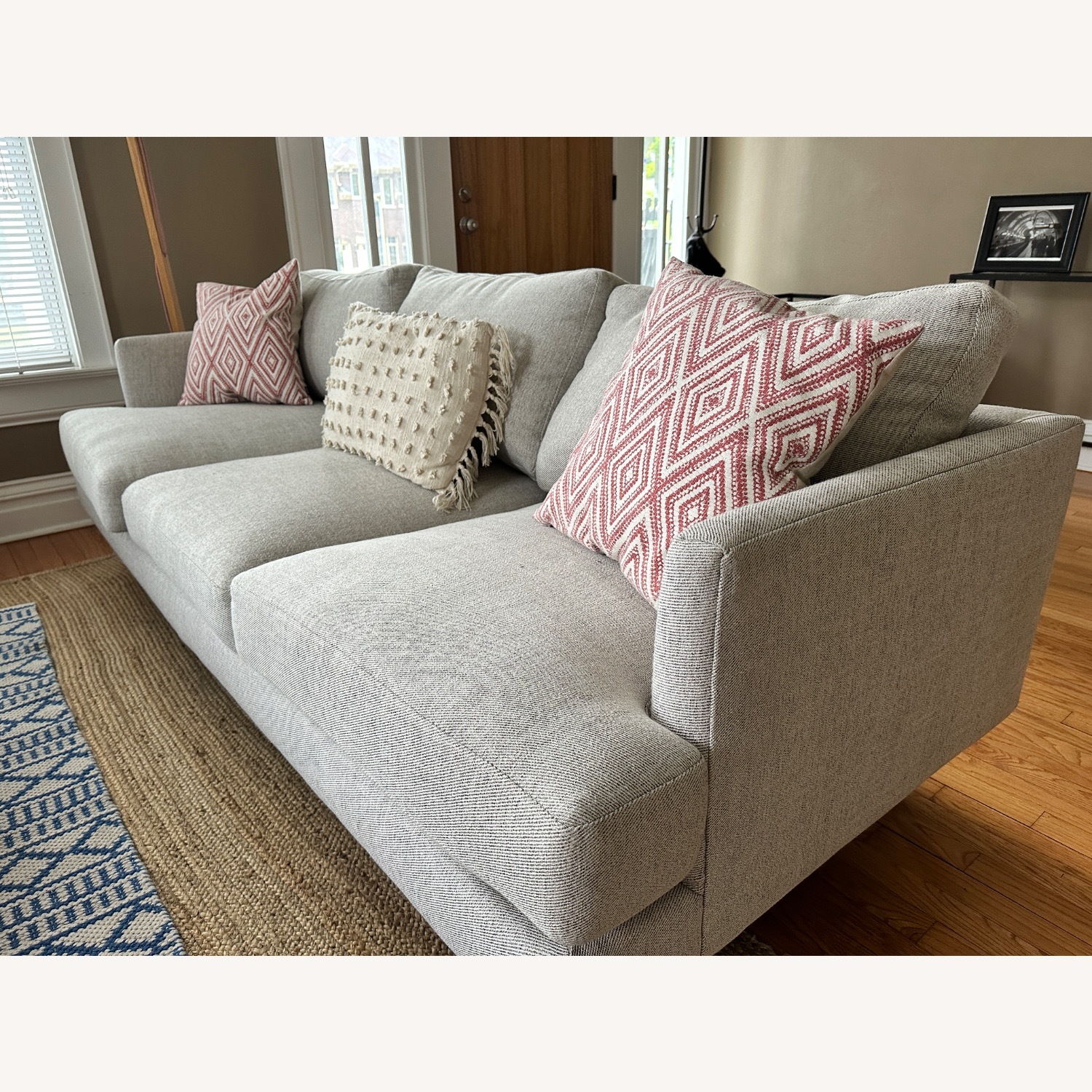 West Elm Dove Grey Sofa - image-3