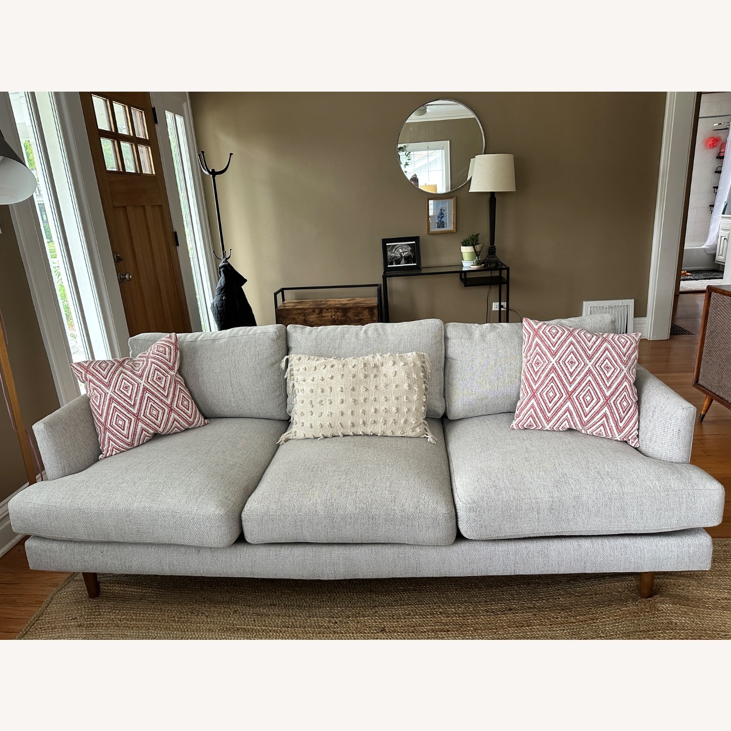 West Elm Dove Grey Sofa - image-1