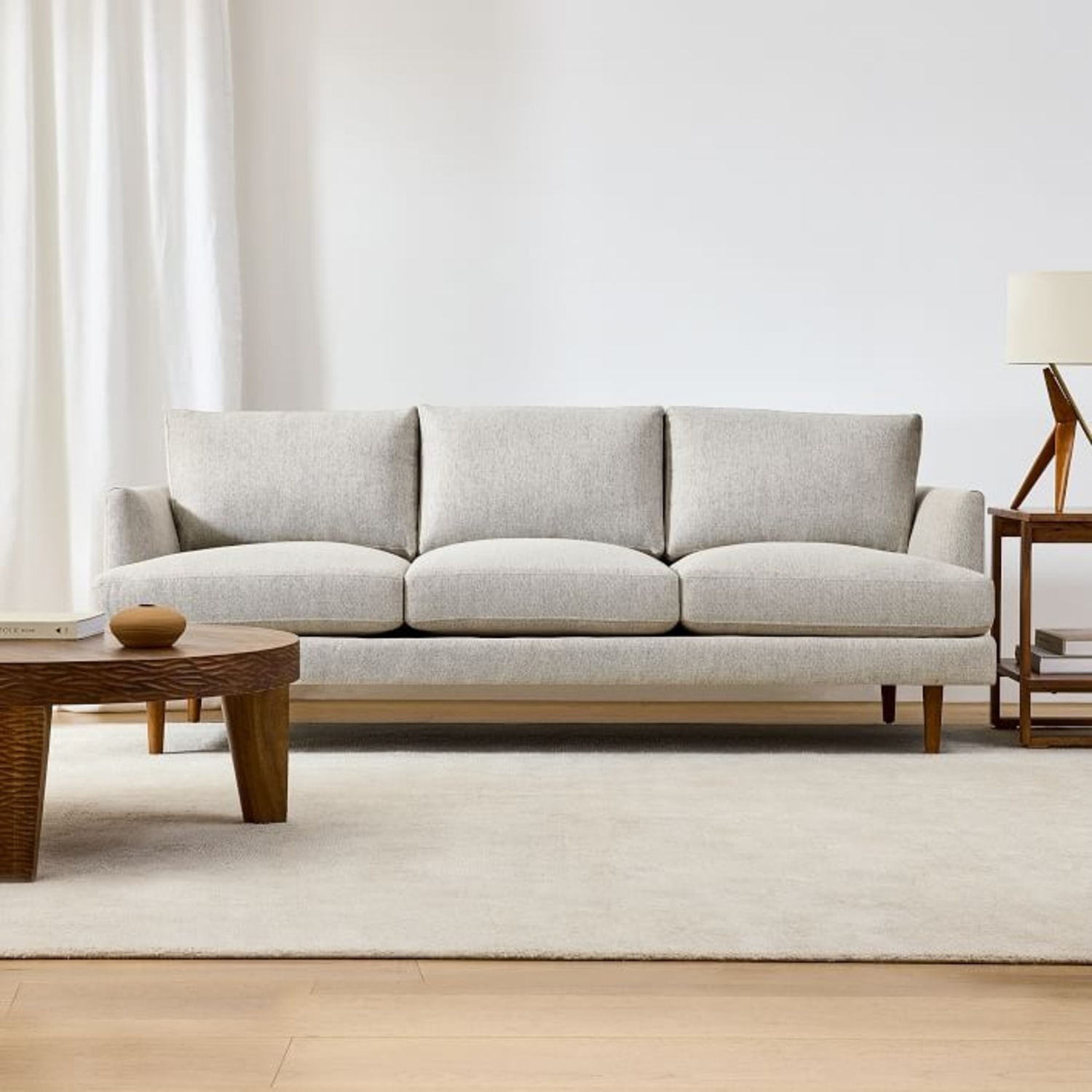 West Elm Dove Grey Sofa - image-5