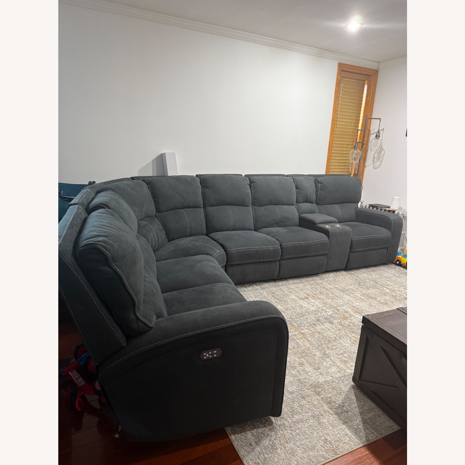 7 pc Power Sectional W Power Headrest & Lumbar - image-2