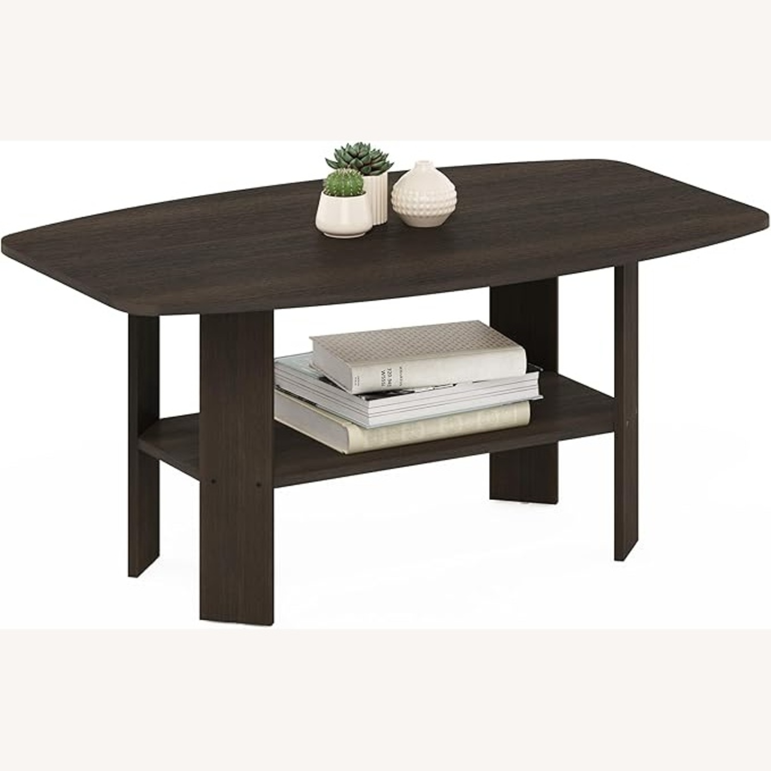 Dark Espresso Wood Coffee Table - image-5