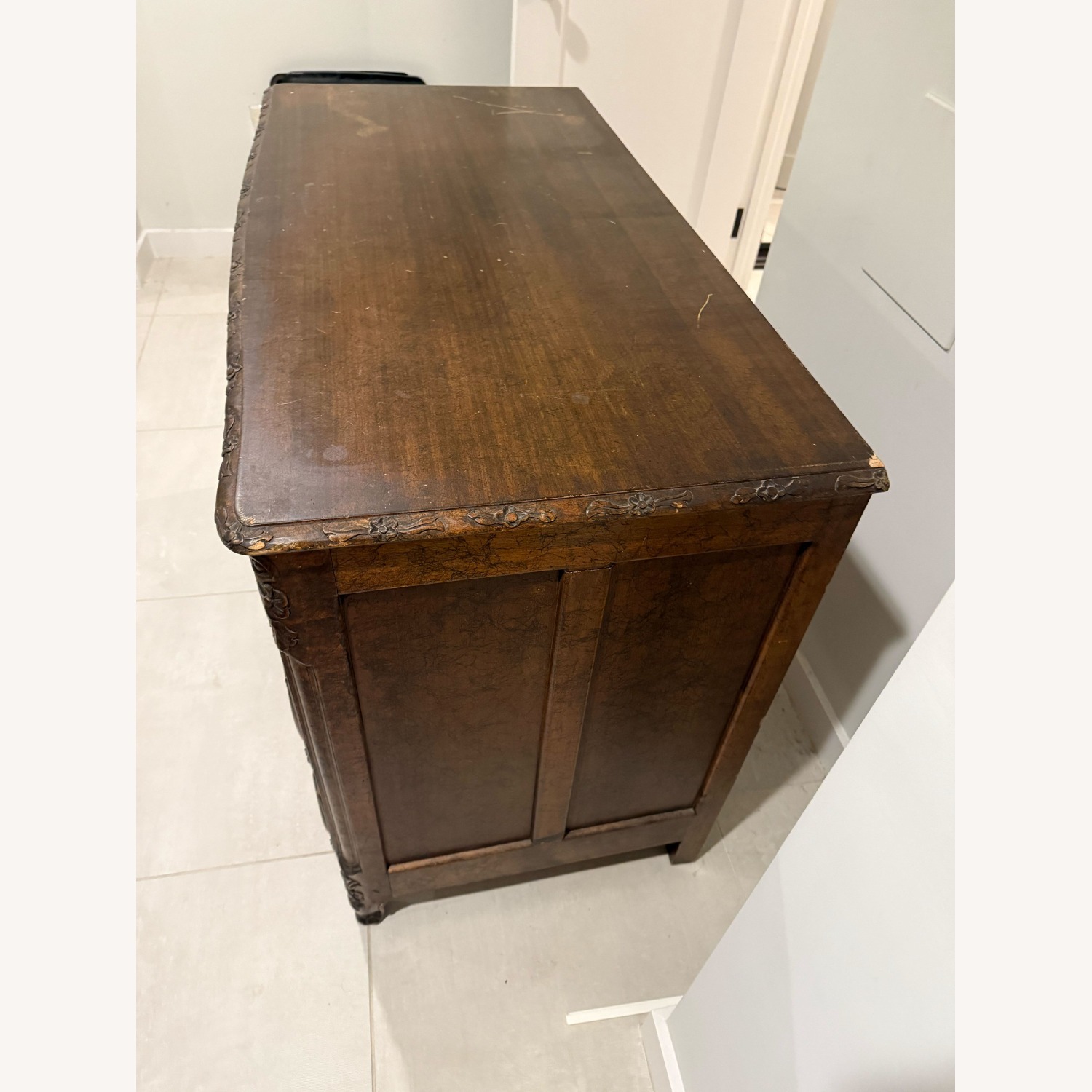 Antique Hardwood Dresser - image-2