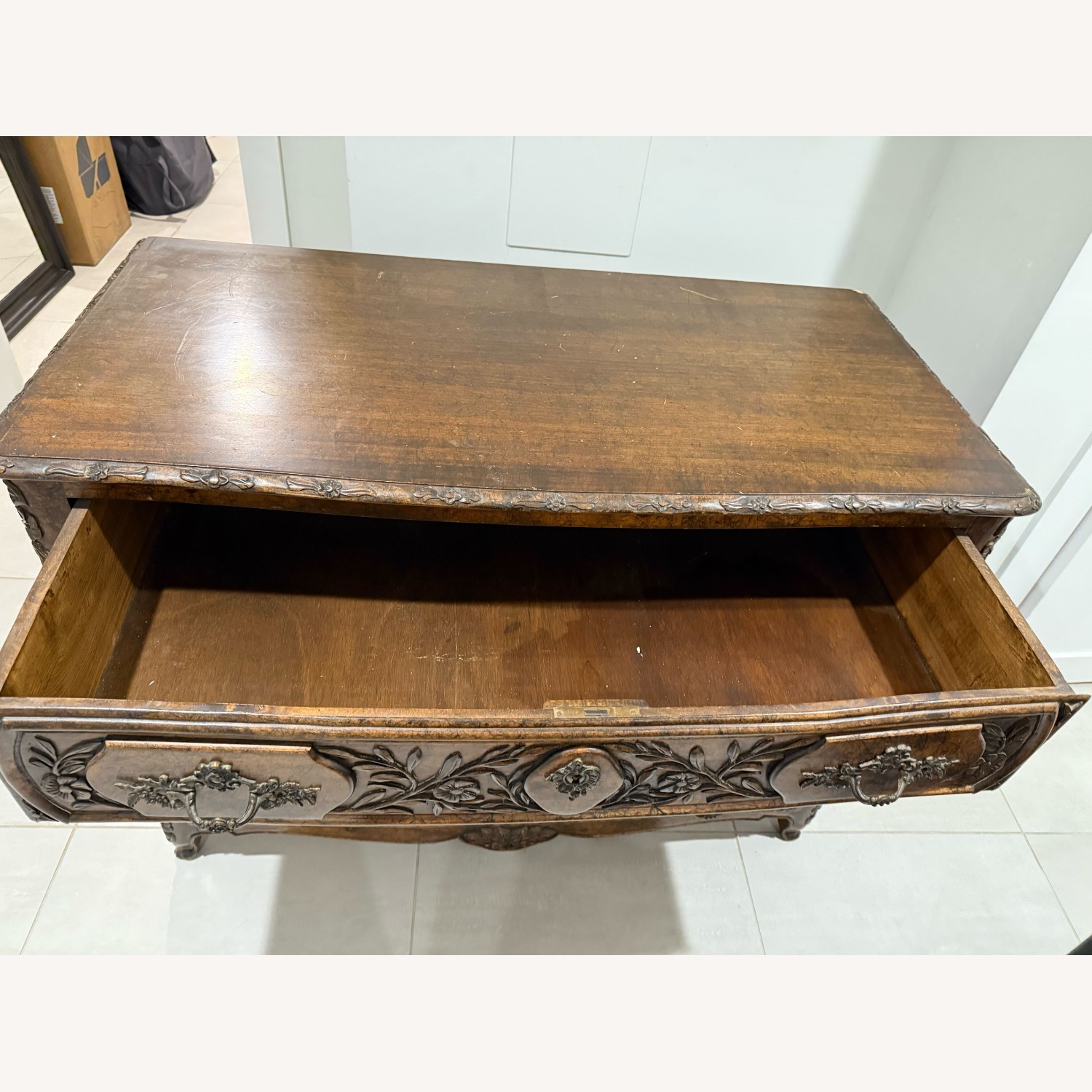 Antique Hardwood Dresser - image-5