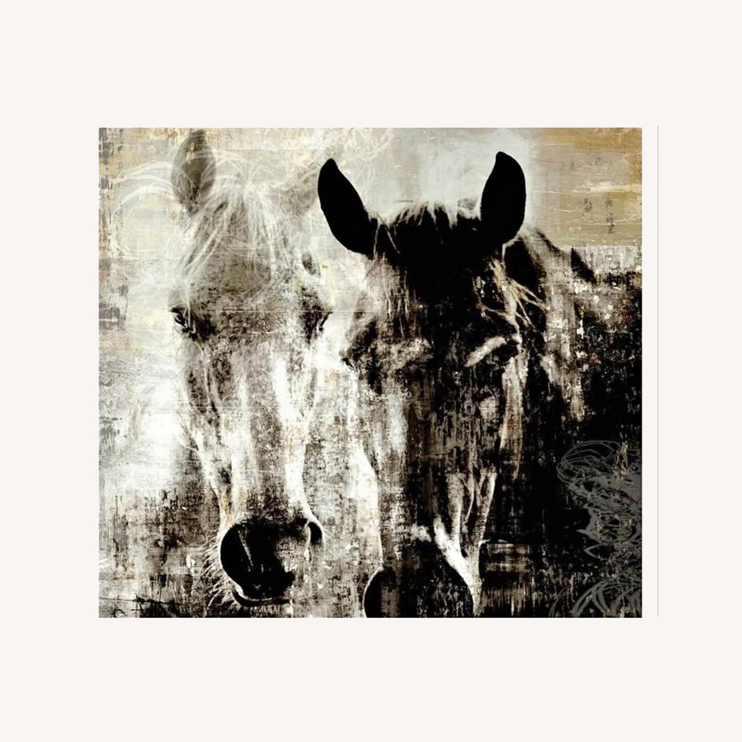 Horchow Framed Equestrian Oversized Wall Art - image-0