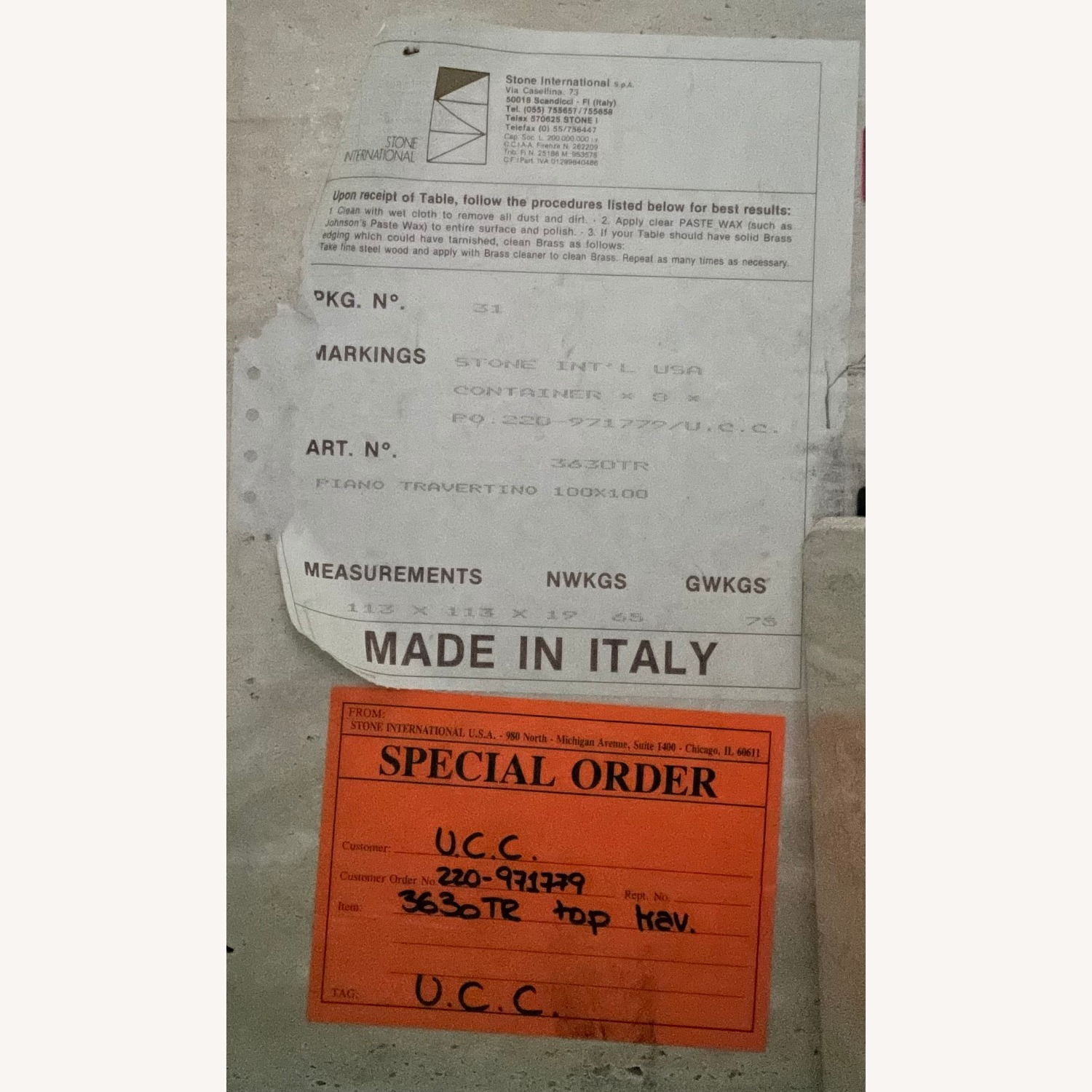 Italian Marble Coffee Table - image-7