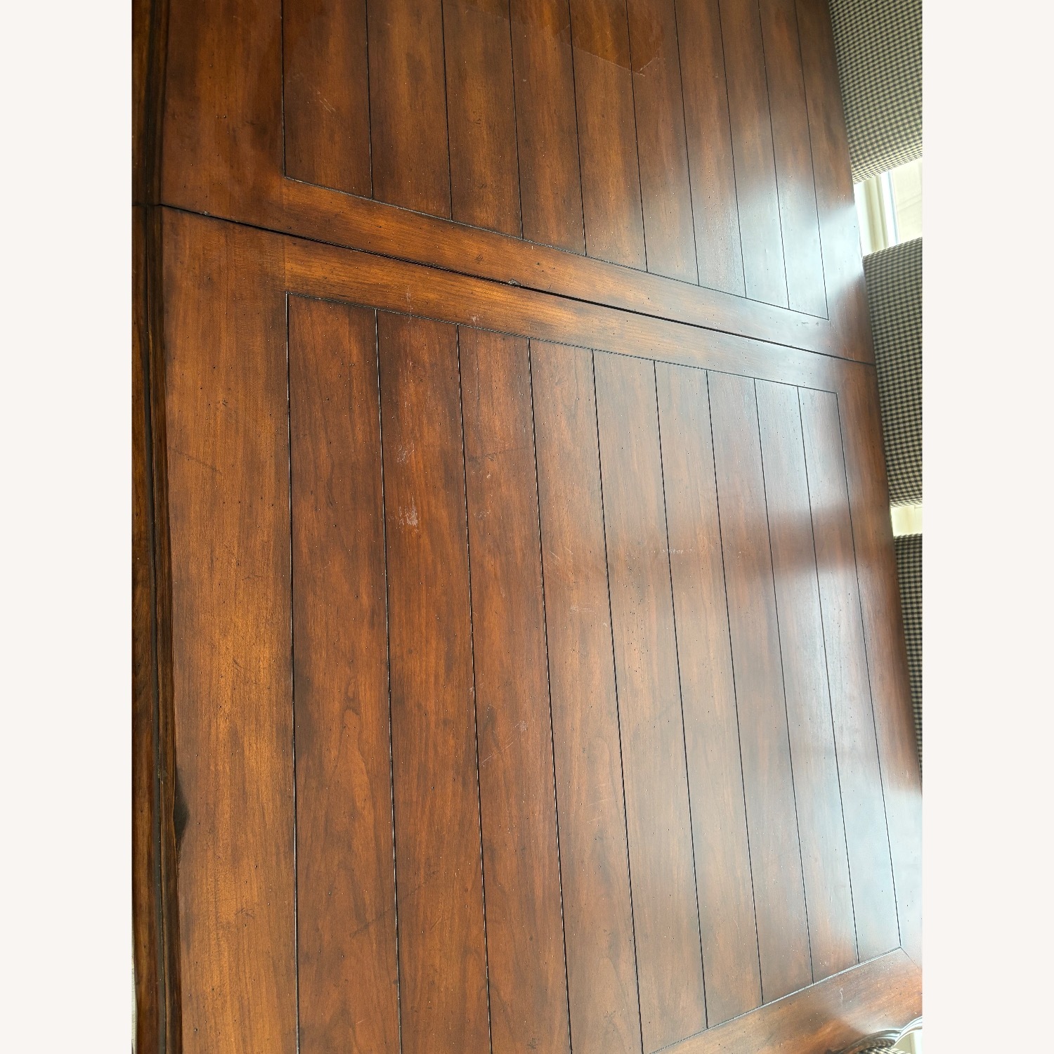 Wood Dining Set with 8 Custom Upholstered Chairs - image-2