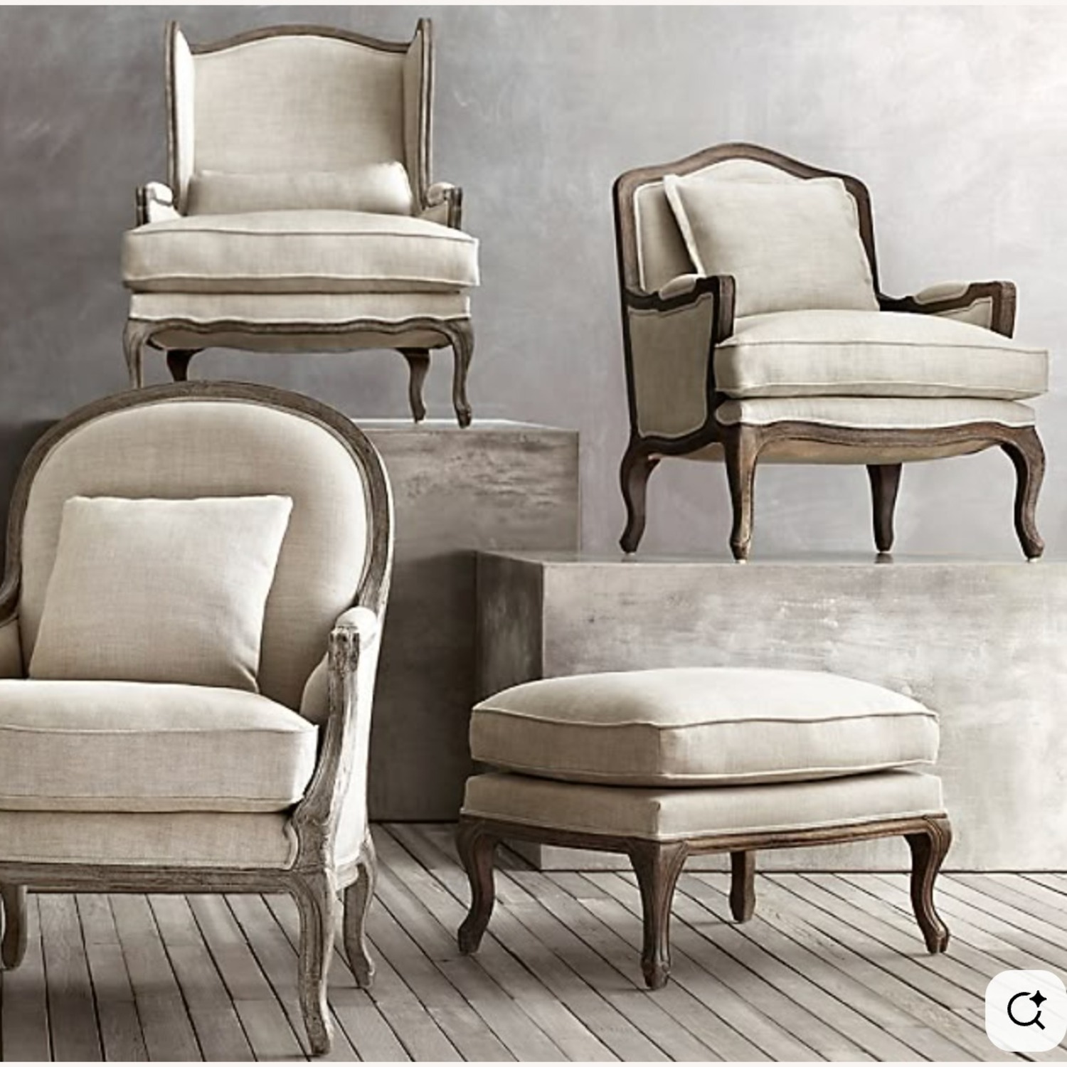 Restoration Hardware Marseilles Chair + Ottoman - image-4