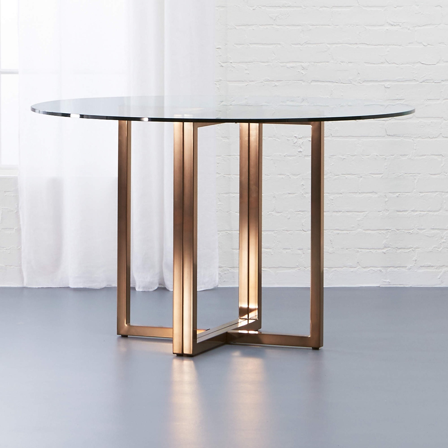 CB2 Glass Dining Table and Chairs - image-5