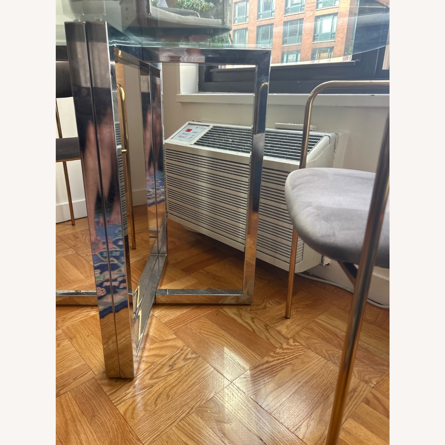 CB2 Glass Dining Table and Chairs - image-2