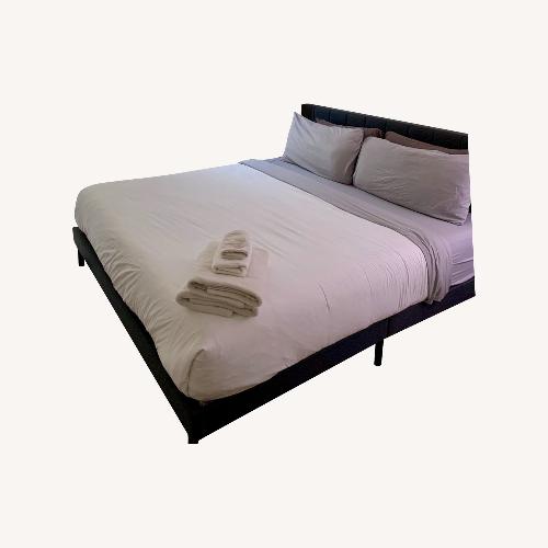 Used Wayfair King Size Bedframe Dark Grey  for sale on AptDeco