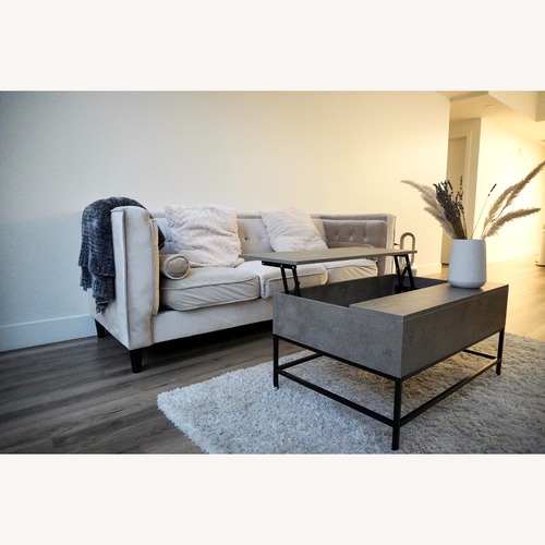 Used Wayfair Roberta Velvet Arm Sofa Beige  for sale on AptDeco