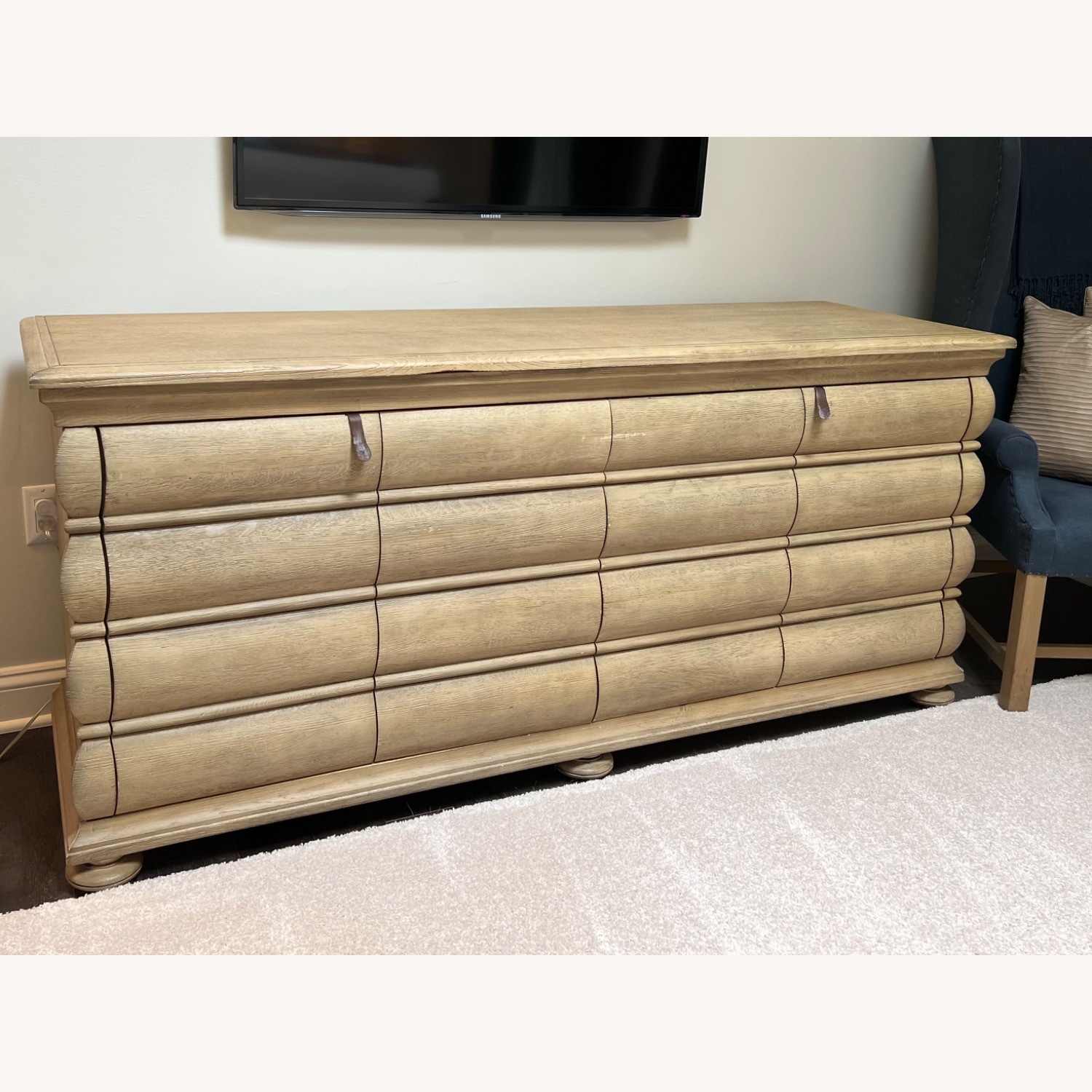 RH Antique-Style 19th Century Rounded Oak Cabinet - image-2