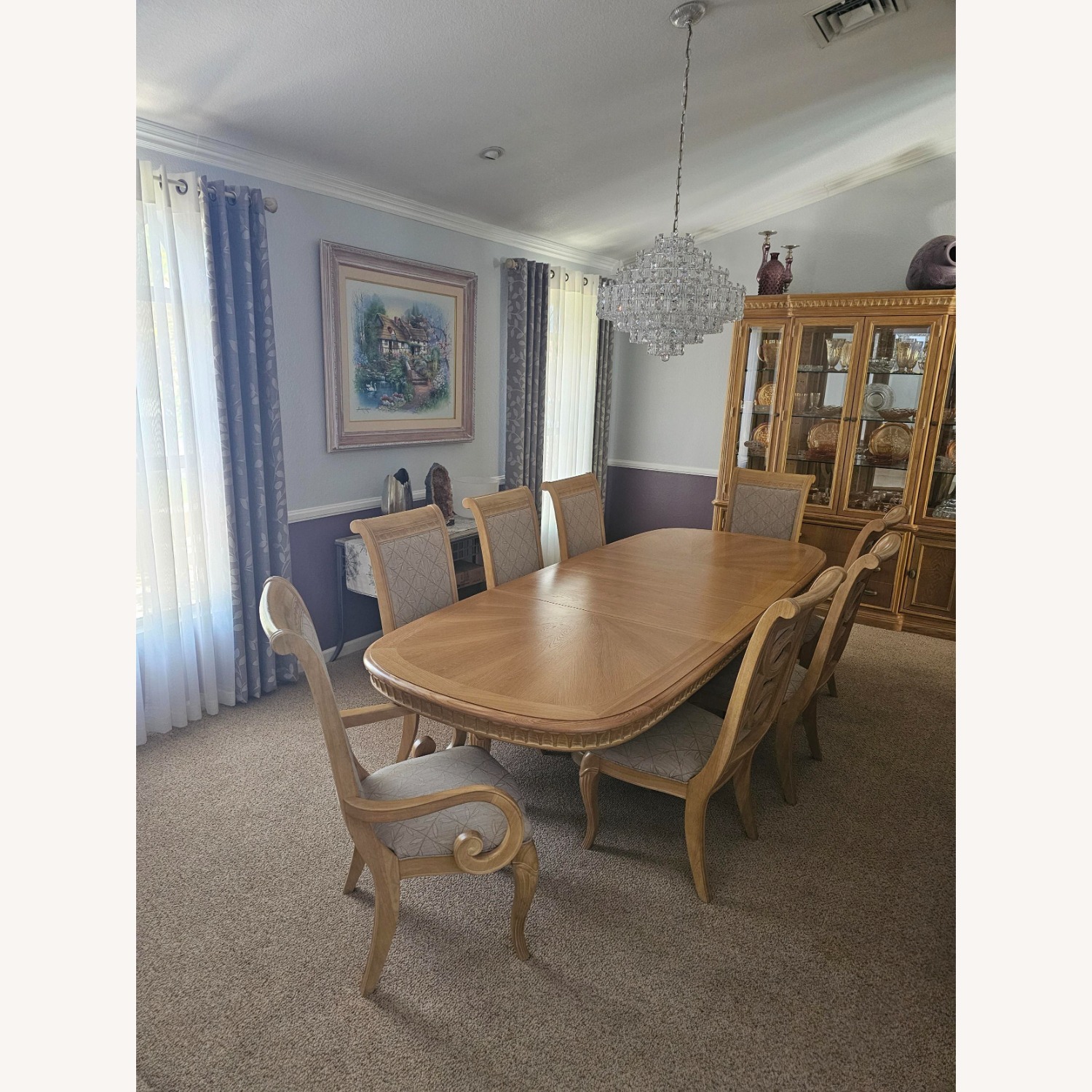 American Drew Dining Table & Eight Chairs - image-0