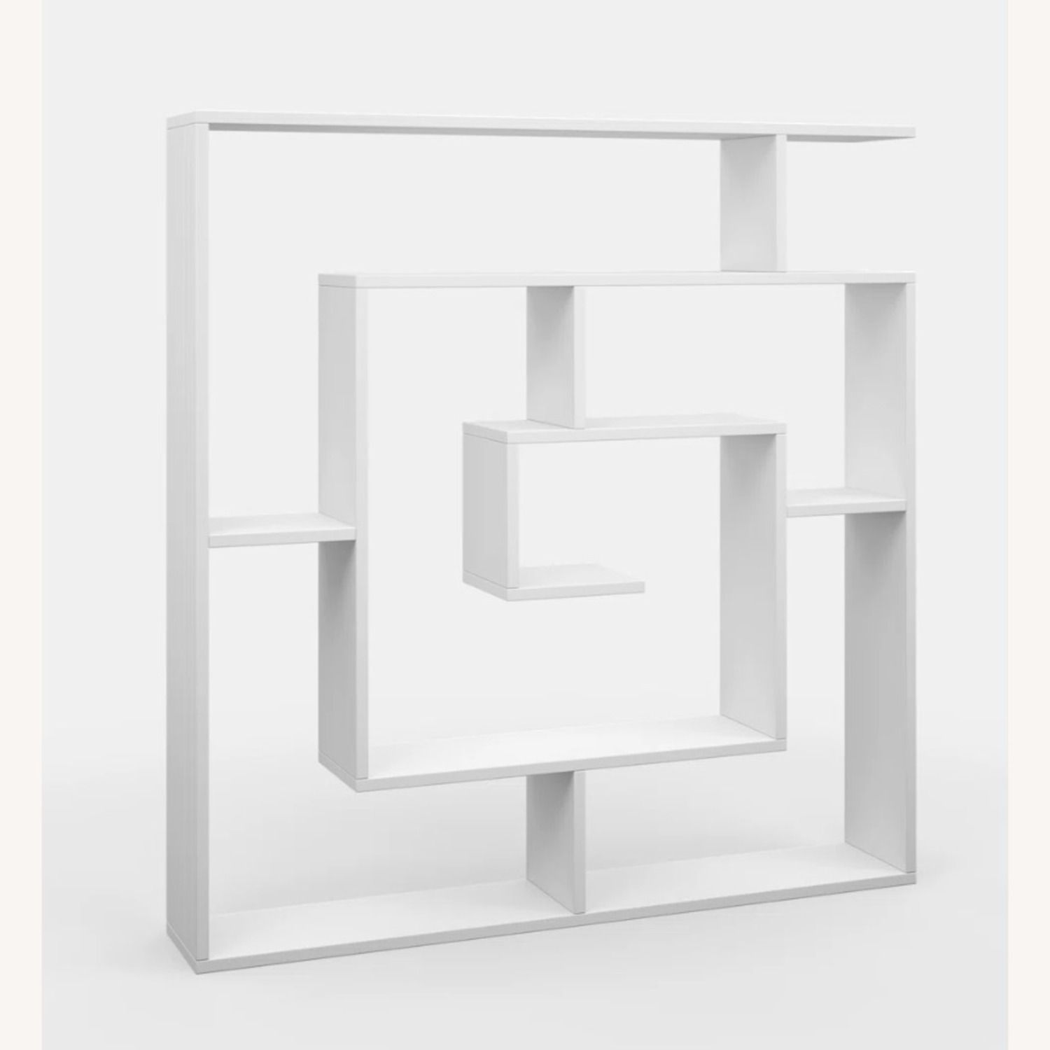 Wayfair Abston White Geometric Bookcase - image-3