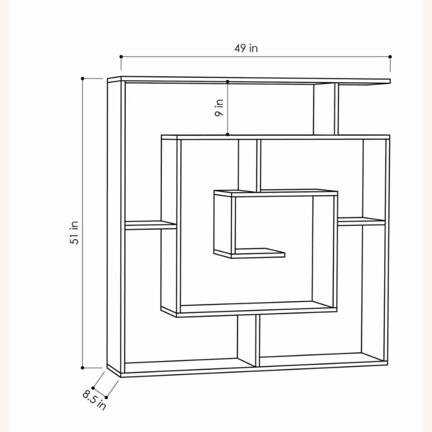 Wayfair Abston White Geometric Bookcase - image-2