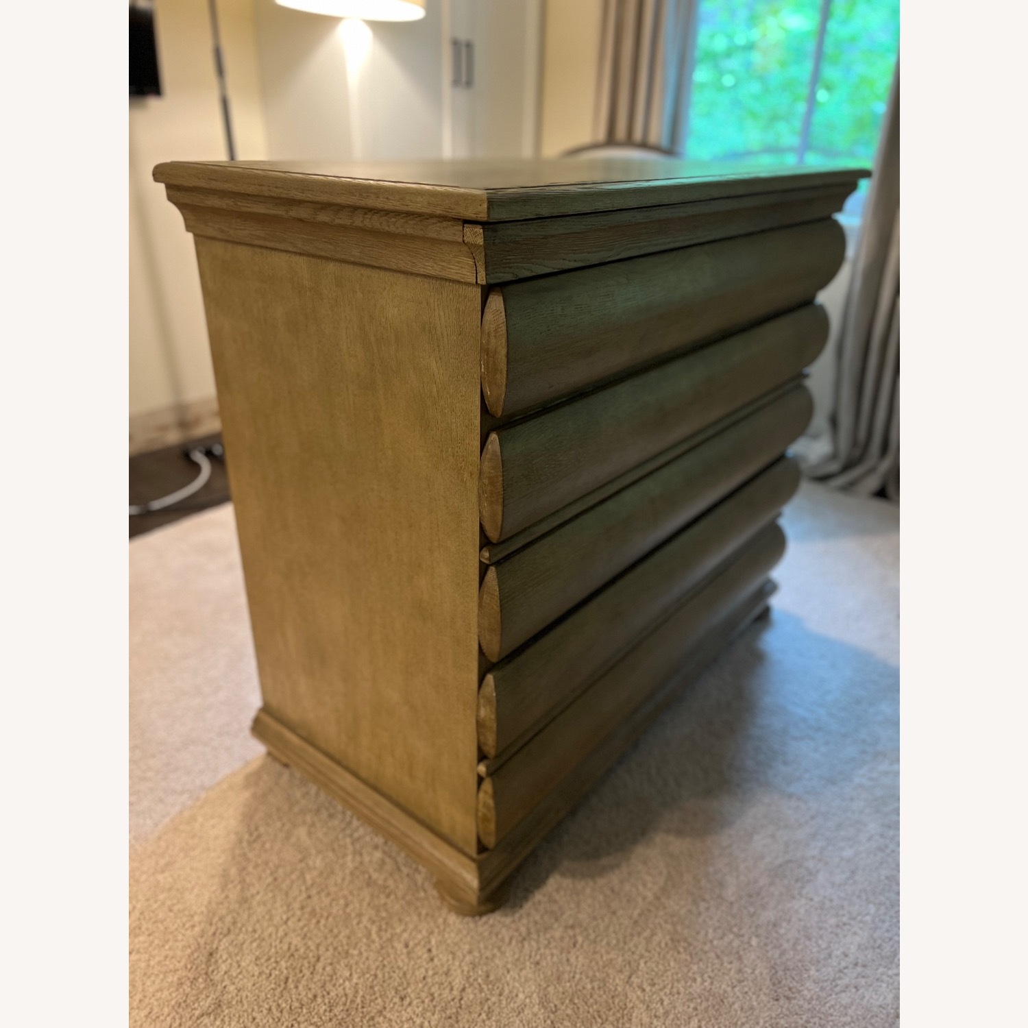 Swedish Round Oak Chest of Drawers - image-2