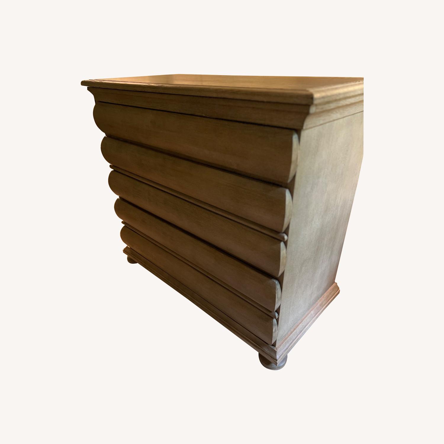 Swedish Round Oak Chest of Drawers - image-0