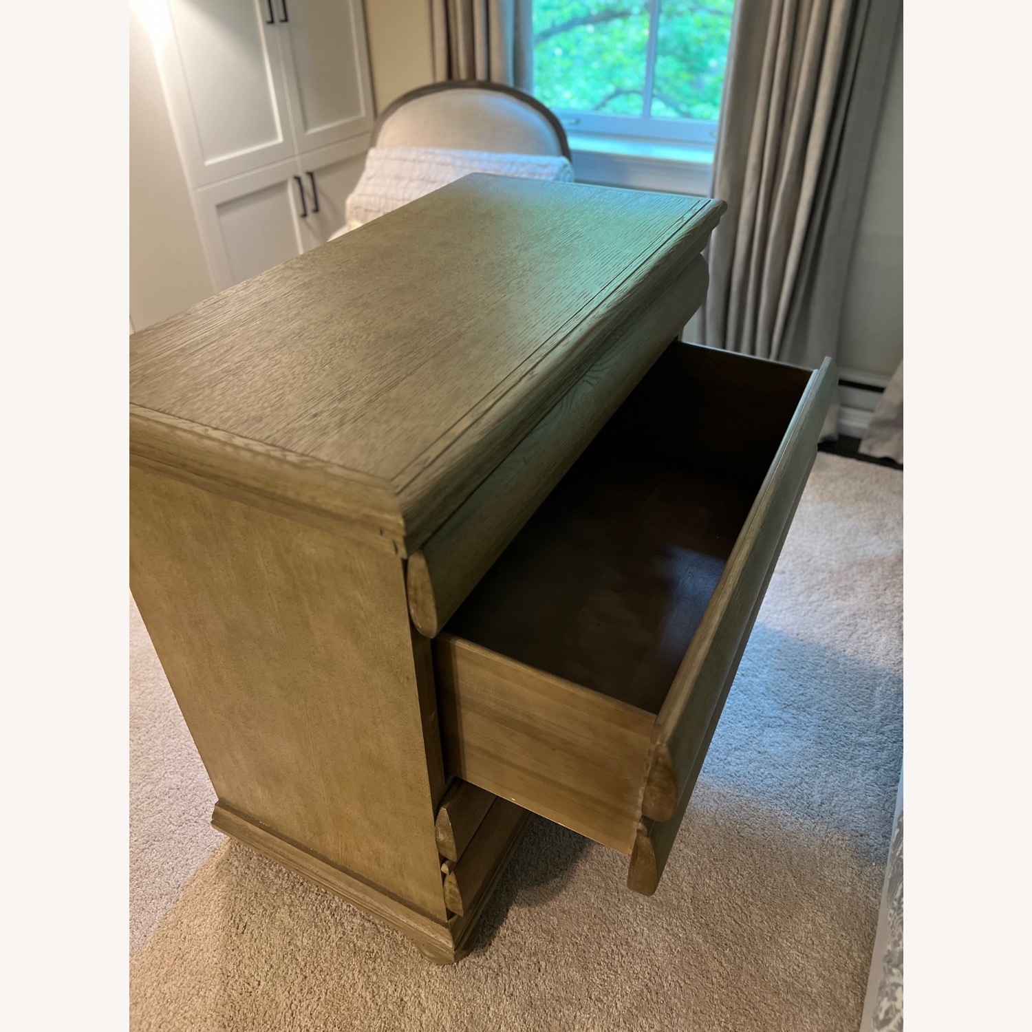 Swedish Round Oak Chest of Drawers - image-6