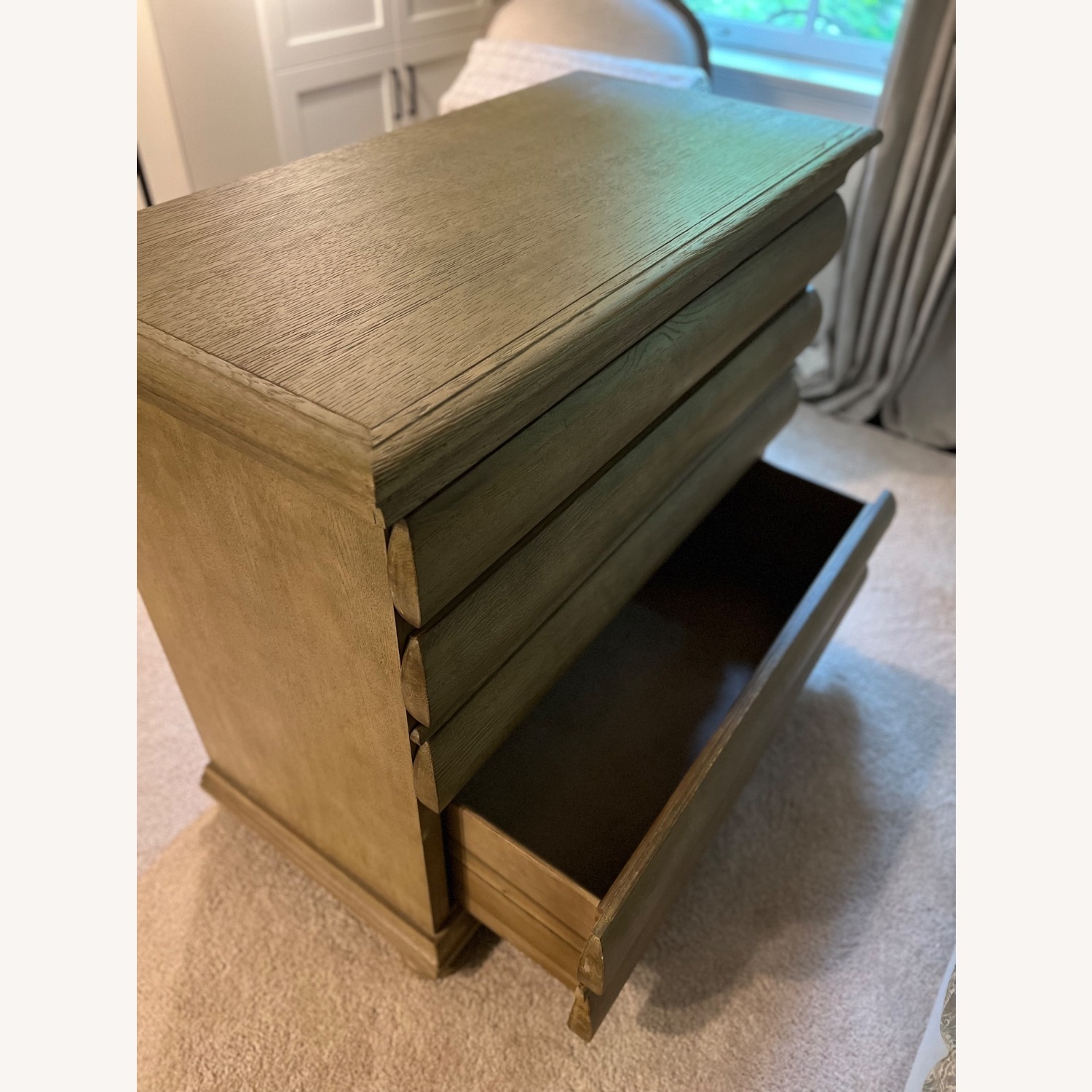 Swedish Round Oak Chest of Drawers - image-7