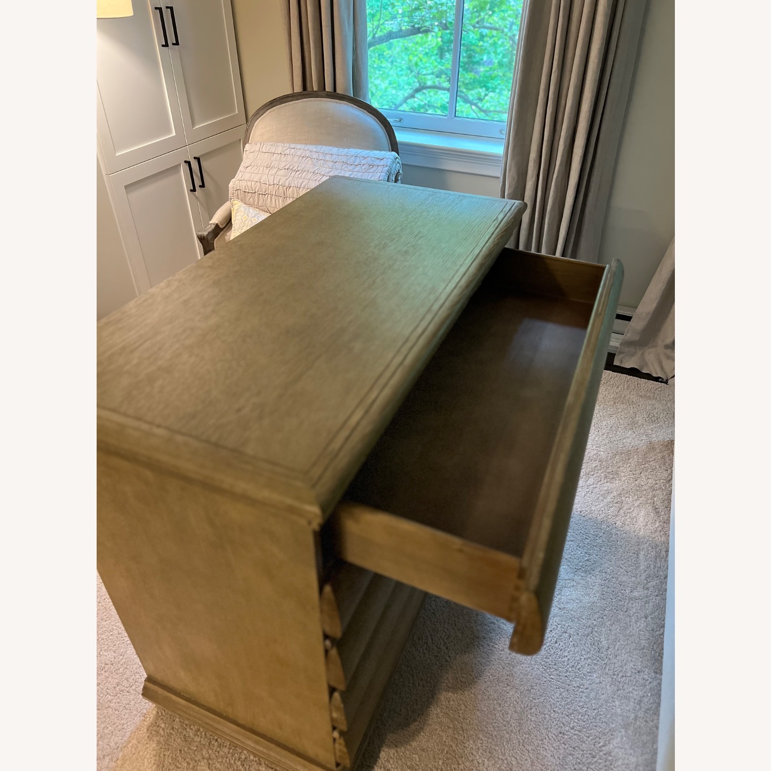 Swedish Round Oak Chest of Drawers - image-5