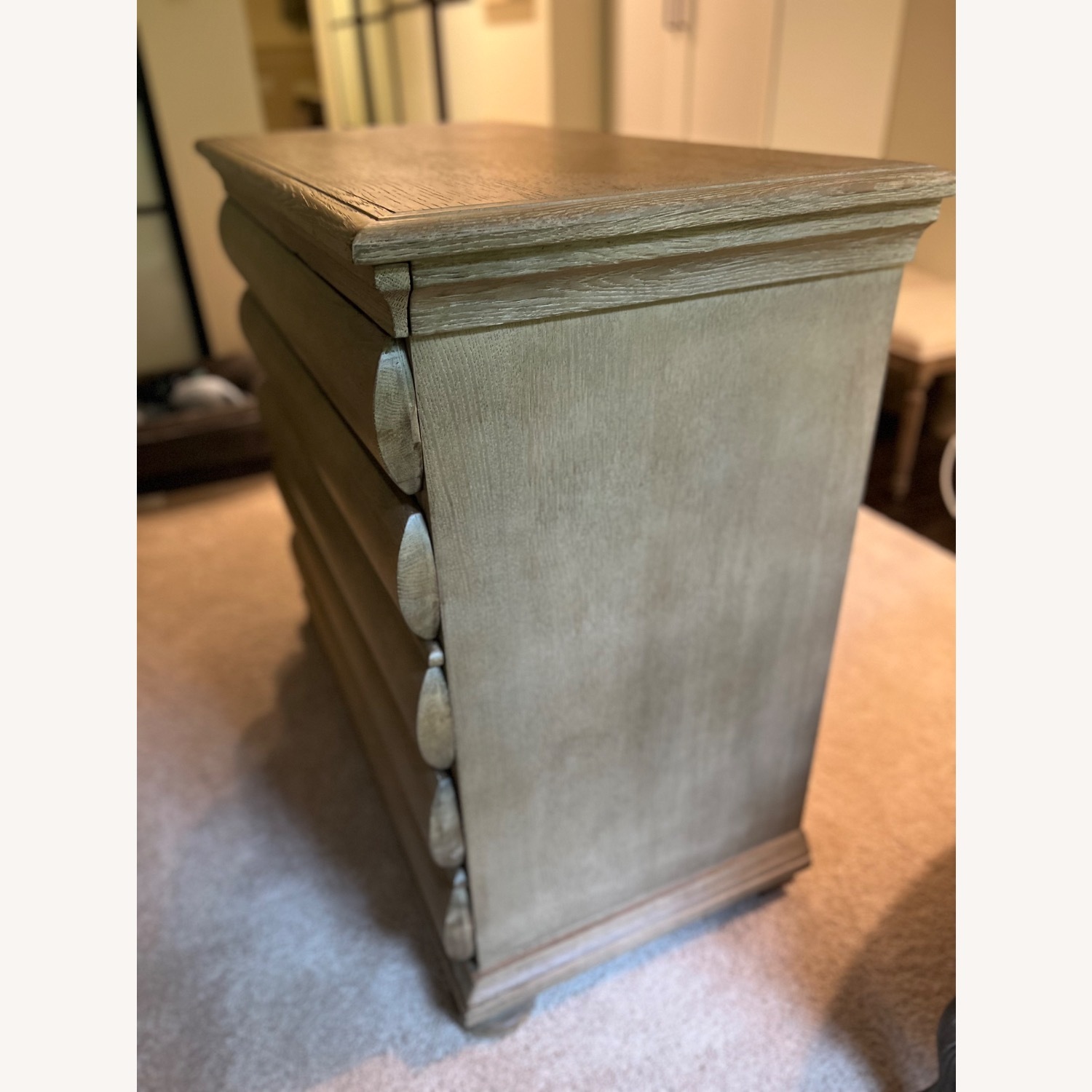 Swedish Round Oak Chest of Drawers - image-3