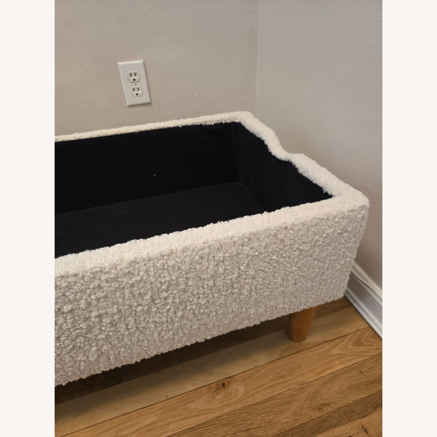 World Market Shearling Storage Bench - image-6