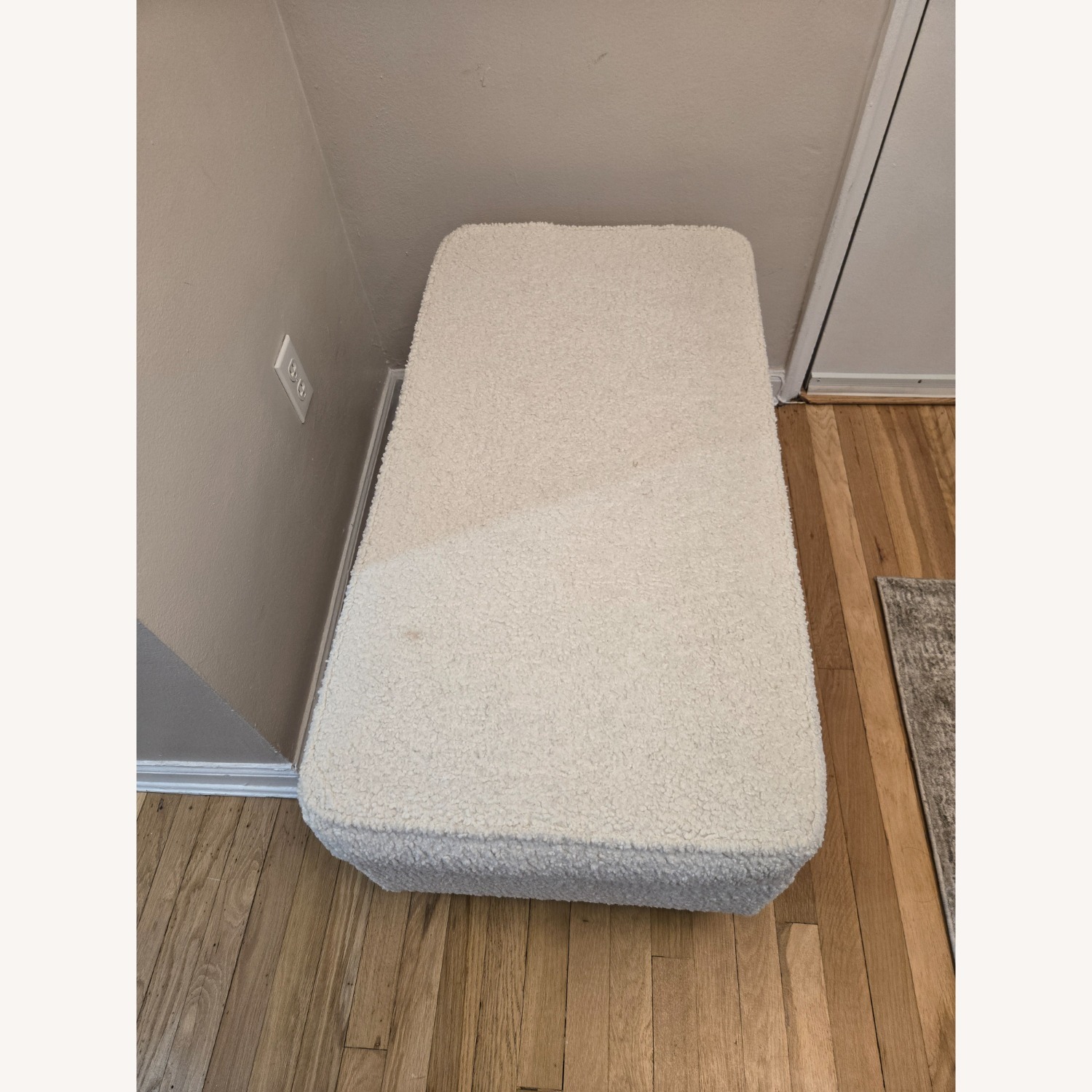 World Market Shearling Storage Bench - image-2