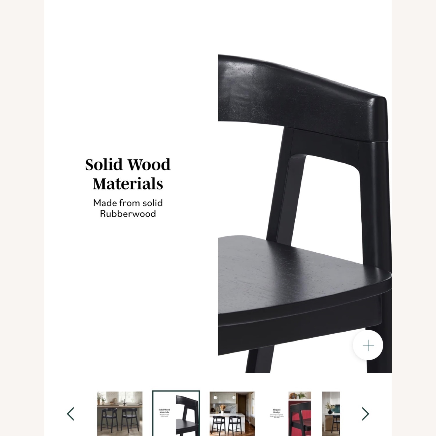 Set of 3 Counter Height Bar Stools Black - image-9