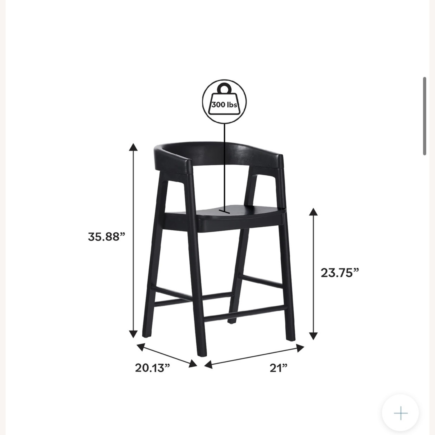 Set of 3 Counter Height Bar Stools Black - image-2
